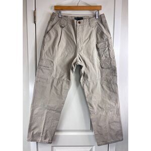 5.11 Tactical Cotton Canvas Pants Cargo Pockets Khaki Tan Beige Men's 34 x 30